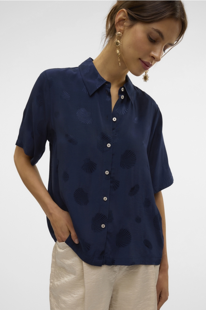 VMTRILLE 2/4 SHIRT WVN 10328025 NAVY BLAZER